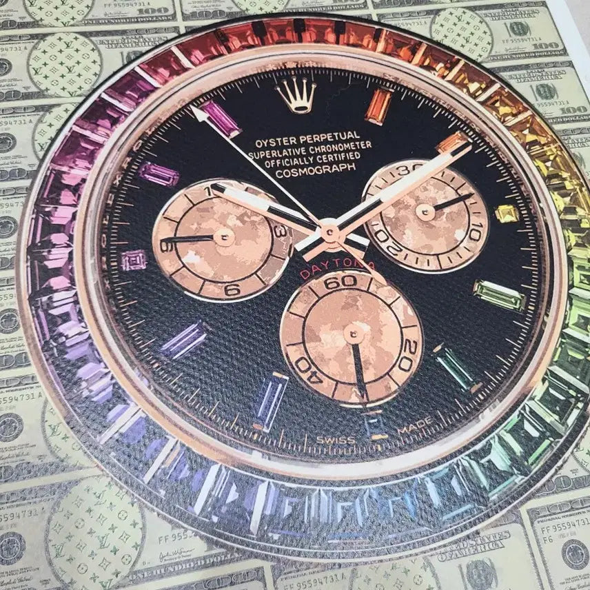 [BUNJANG] DEATH NYC Rolex Daytona Rainbow x Louis Vuitton Dollar Silk Screen Print / 20장한정 DEATH NYC 로렉스 레인보우 루이비통 달러 팝아트 판화
