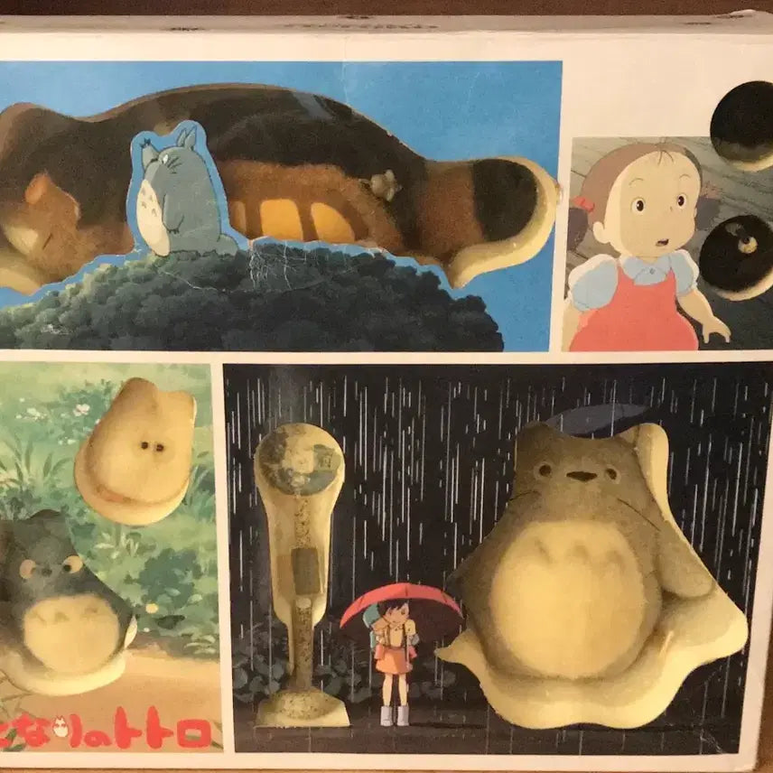[BUNJANG] Vintage 1990s Studio Ghibli My Neighbor Totoro Large, Medium, and Small Figures with Catbus Plush Toy / 초초레어! 일본 1990s 고전 토토로 대중소토토로 네코 고양이버스 인형
