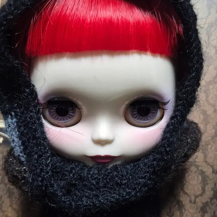 [BUNJANG] DaKawaii Japanese Artist Black Balaclava Hat for Blythe Dolls / <일본작가 _ DaKawaii > 바라클라바 _ 브라이스
