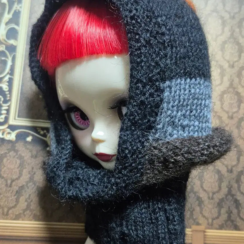 [BUNJANG] DaKawaii Japanese Artist Black Balaclava Hat for Blythe Dolls / <일본작가 _ DaKawaii > 바라클라바 _ 브라이스