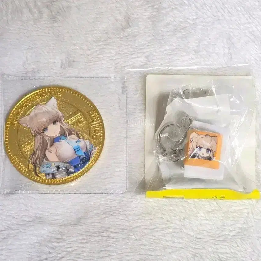 [BUNJANG] Arknights: Endfield Pelika Coin &amp; Keyring Set (GS25 Collaboration) / 명일방주 엔드필드 GS25 콜라보 주화 키링 펠리카 세트