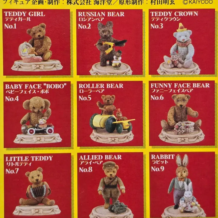 [BUNJANG] Kaiyodo Antique Teddy Bear Vol. 2, No. 6 Funny Face Bear / 카이요도 앤틱 테디베어 2탄 6번 퍼니 페이스 베어
