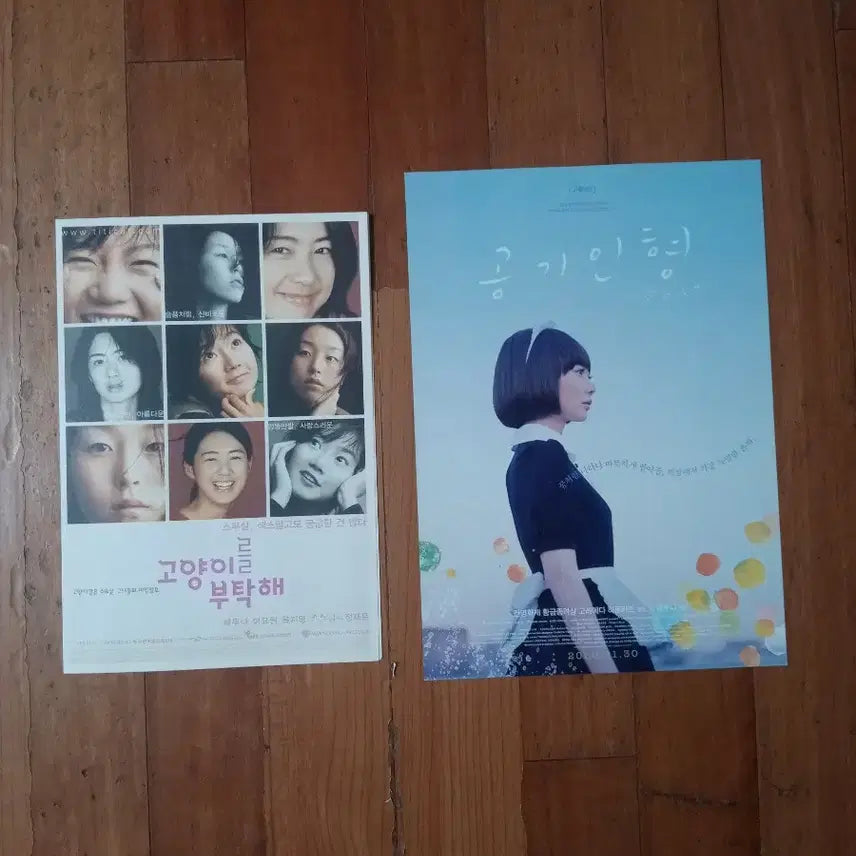 [BUNJANG] Take Care of My Cat (2001) Movie Pamphlet &amp; Air Doll Set (Bae Doona) / 영화팜플렛 고양이를 부탁해 공기인형 2종일괄 배두나  전단지 포스터
