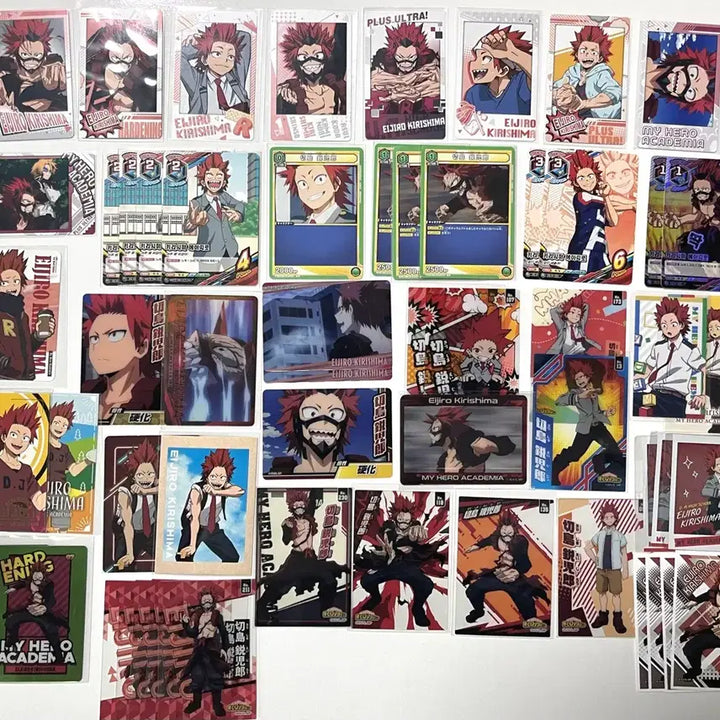 [BUNJANG] My Hero Academia Kirishima Eijiro Paper Cards Bundle Set (55 pcs) / 히로아카 키리시마 에이지로 지류 카드 55장 일괄