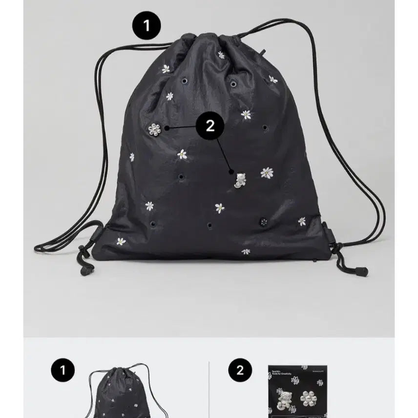 [BUNJANG] Zo&amp;Friends x Kolle String Bag Daisy Quilting - GD / (급처)조앤프렌즈 꼴레 콜라보 스트링백 (미사용) 지드래곤 GD
