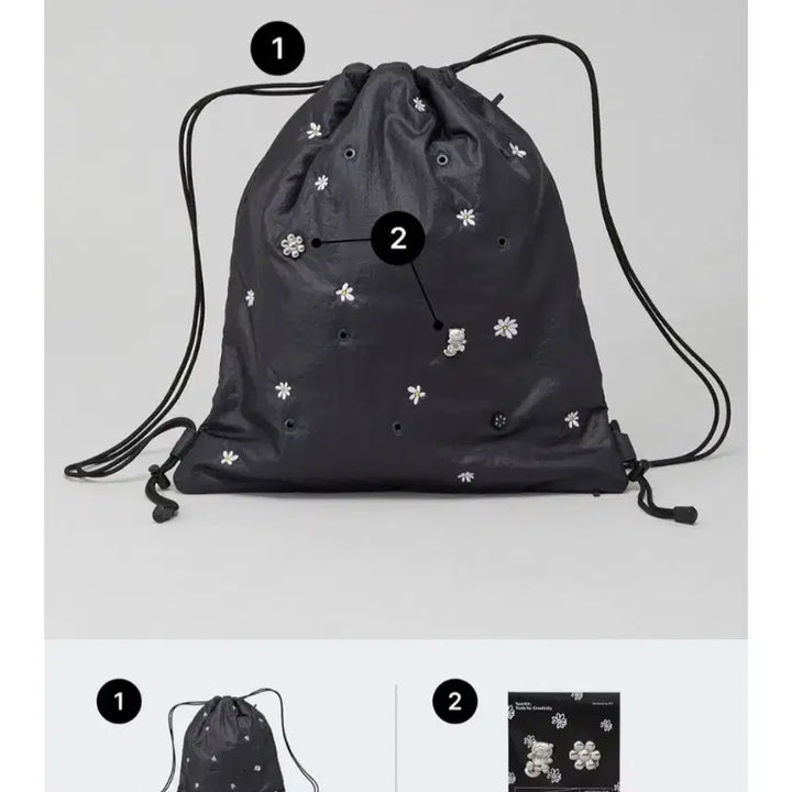 [BUNJANG] Zo&amp;Friends x Kolle String Bag Daisy Quilting - GD / (급처)조앤프렌즈 꼴레 콜라보 스트링백 (미사용) 지드래곤 GD