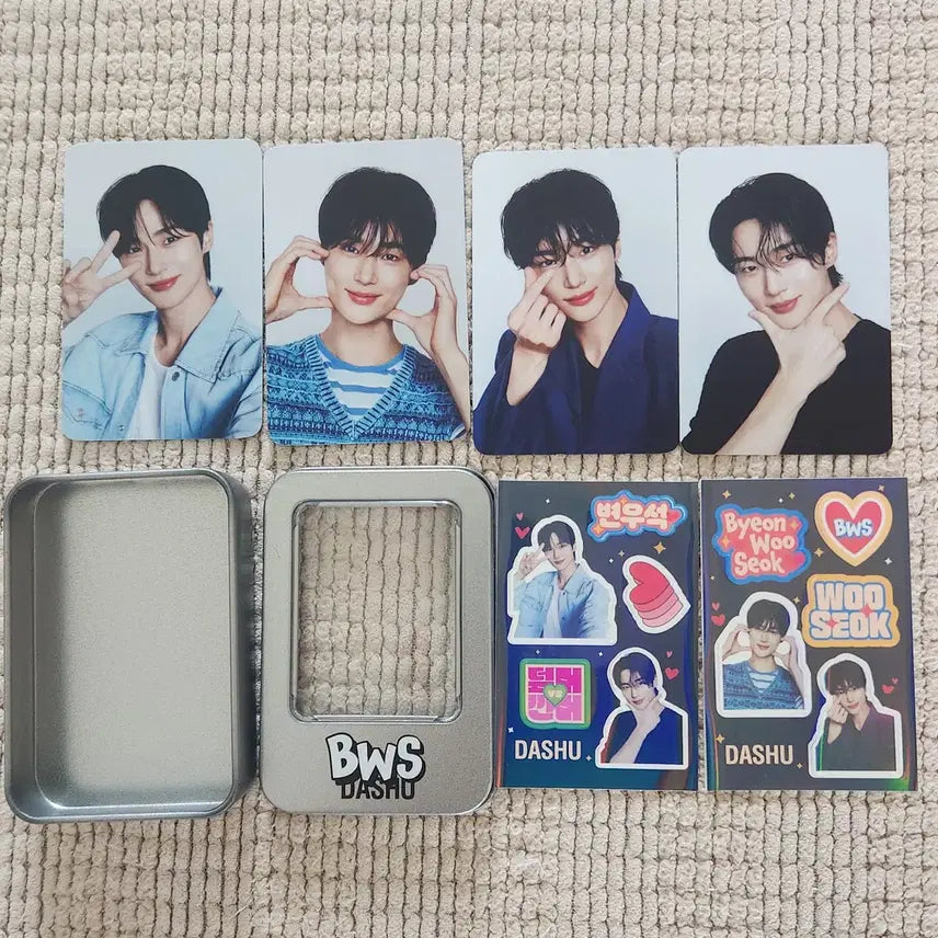 [BUNJANG] Byun Woo Seok Dashing Photocard Tin Case Set / 변우석 다슈포토카드 틴케이스세트