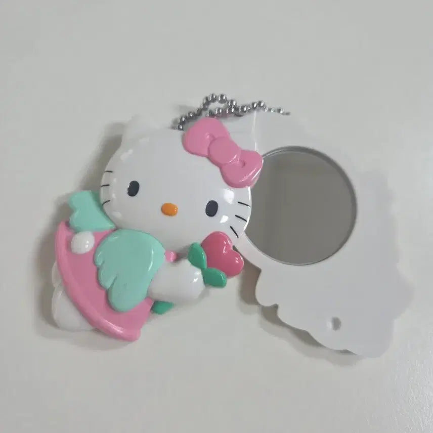 [BUNJANG] Sanrio Hello Kitty Angel Kitty Mirror Keychain (1999) / 고전키티 엔젤키티 천사키티 거울 키링