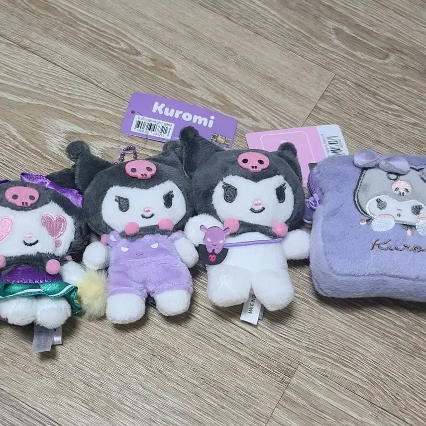 [BUNJANG] Sanrio Kuromi Mascot Plush Doll Set / 산리오 쿠로미 마스코트 인형