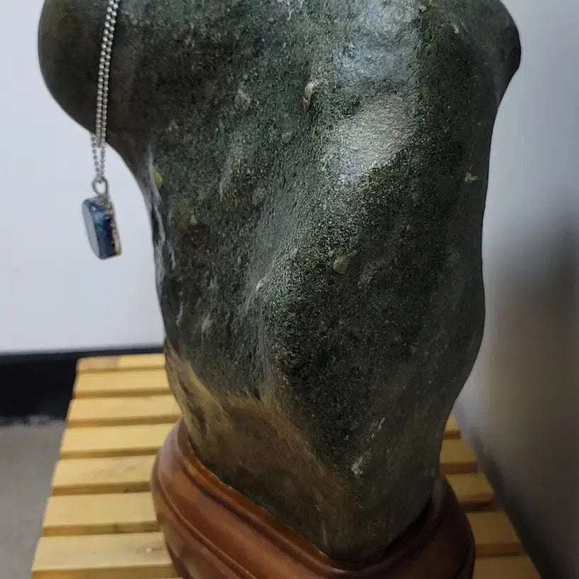 [BUNJANG] Indonesian Large Petrified Wood Fossil Stone Sculpture / 대형 인디 포대화상 사유석 수석