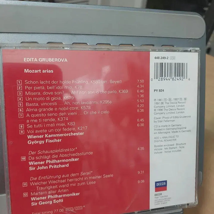 [BUNJANG] Edita Gruberova Mozart Opera Arias CD / 에디타 그루베로바 모차르트 오페라 아리아 CD