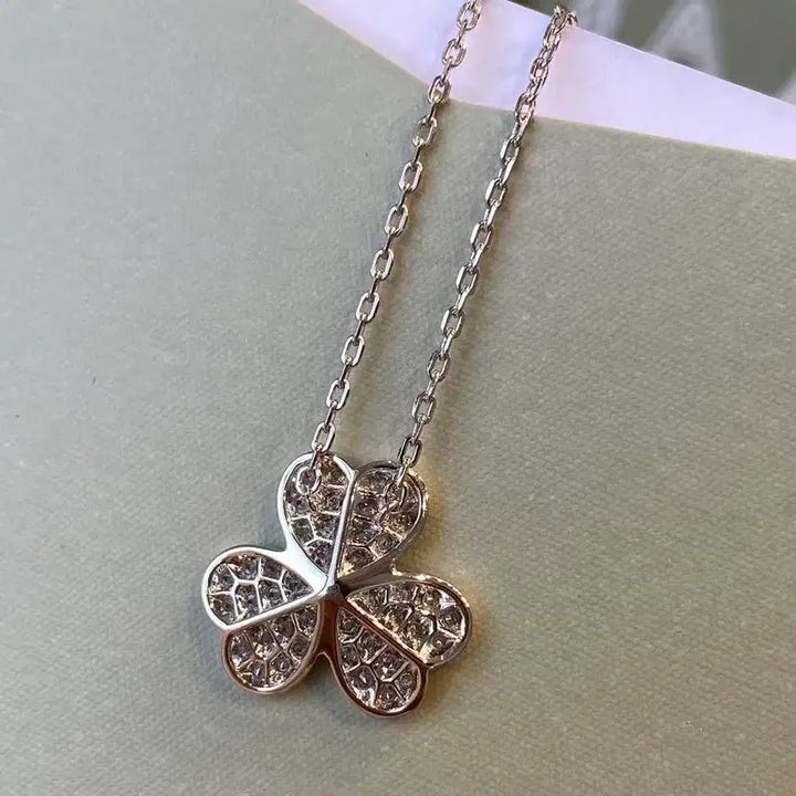 [BUNJANG] Van Cleef &amp; Arpels Frivole Mini Flower Diamond Necklace 18K White Gold 40cm / 반클리프 아펠 프리볼 미니 꽃 다이아 목걸이 화이트골드 40cm