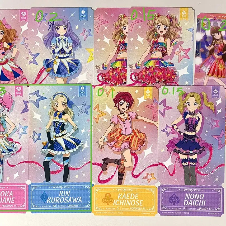 [BUNJANG] Aikatsu Ticket-Like Cards - Set 1 &amp; 2 / 아이카츠 티켓라이크 1탄 2탄 판매