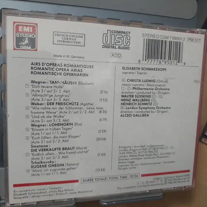 [BUNJANG] Elisabeth Schwarzkopf Opera Arias CD / 엘리자베스 슈바르츠코프 오페라 아리아 CD