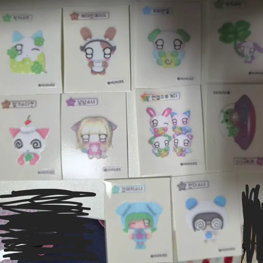 [BUNJANG] Hoohooee Sb-Seal Bundle Set (10 Types) / 후후이 띠부씰 일괄 판매 (12종 띠부띠부씰)