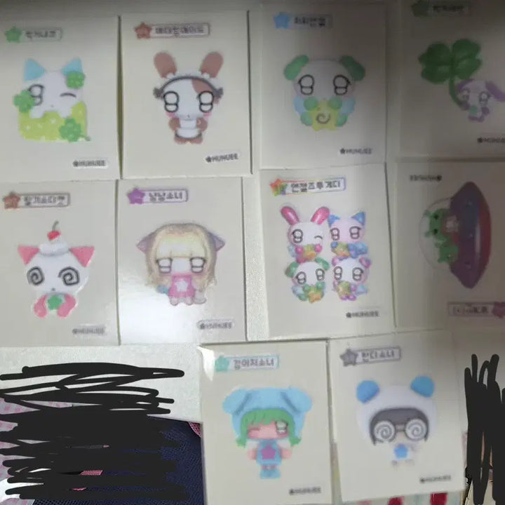 [BUNJANG] Hoohooee Sb-Seal Bundle Set (10 Types) / 후후이 띠부씰 일괄 판매 (12종 띠부띠부씰)