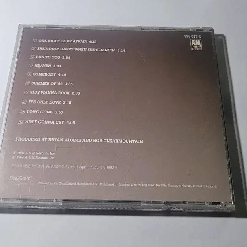 [BUNJANG] Bryan Adams Reckless CD / [CD/무료배송] 브라이언 아담스(Bryan Adams) Reckless
