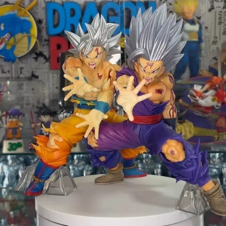 [BUNJANG] Dragon Ball Jump Limited Edition Super Saiyan Son Gohan &amp; Son Goku Kamehameha Figure / 양도)드래곤볼 점프 한정 슈퍼 손오반 손오공 카메하메하 피규어