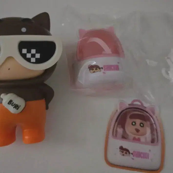 [BUNJANG] Crayon Shin-chan Buriburi Monster Face Change &amp; Yuri Cat Bag Figure Bundle Set (Sealed) / 짱구 부리부리몬 페이스체인지 유리 고양이가방 피규어 일괄
