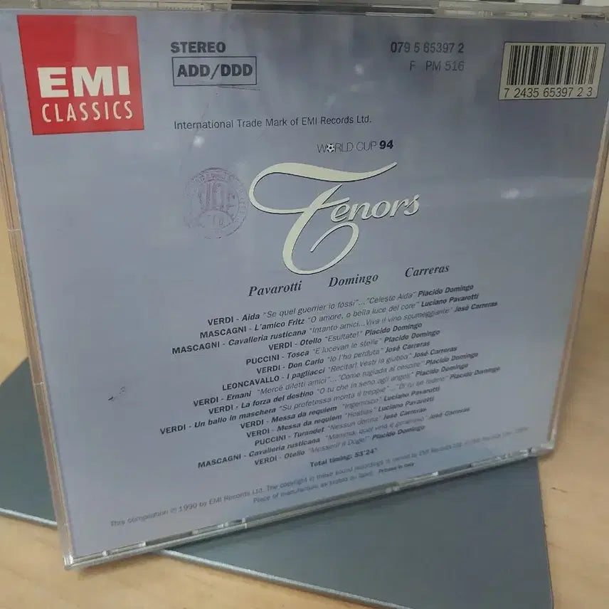 [BUNJANG] The Three Tenors Luciano Pavarotti, Plácido Domingo, José Carreras 1994 World Cup Album / 월드컵 94 Tenors 루치아노 파바로티 플라시도 도밍고 호세 카레라스