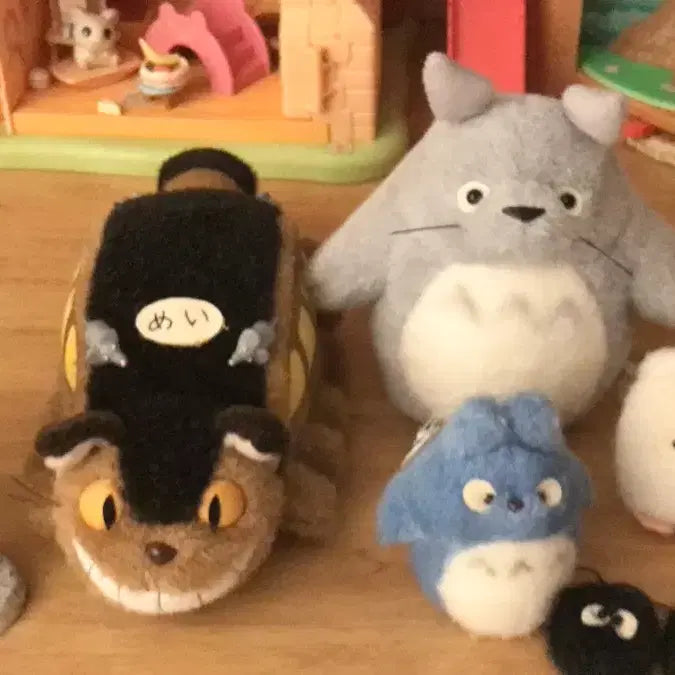 [BUNJANG] Vintage 1990s Totoro Large, Medium, Small Catbus Plush Set / 초초레어! 일본 1990s 고전 토토로 대중소토토로 네코 고양이버스 인형