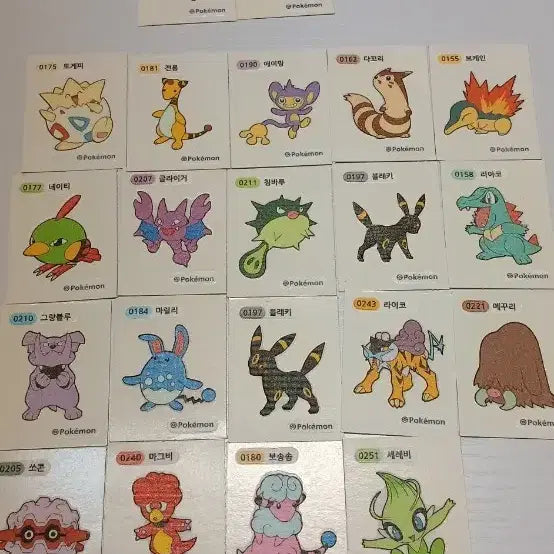 [BUNJANG] Pokemon Sticker 2nd Generation / 포켓몬 띠부씰 2세대 4자리 팔아요.