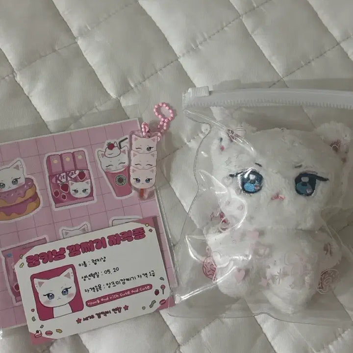 [BUNJANG] THE BOYZ Ricky Lucky Cat Plush Set / 마지막가격내림,급처)앤더블 리키 인형 럽키냥 양도