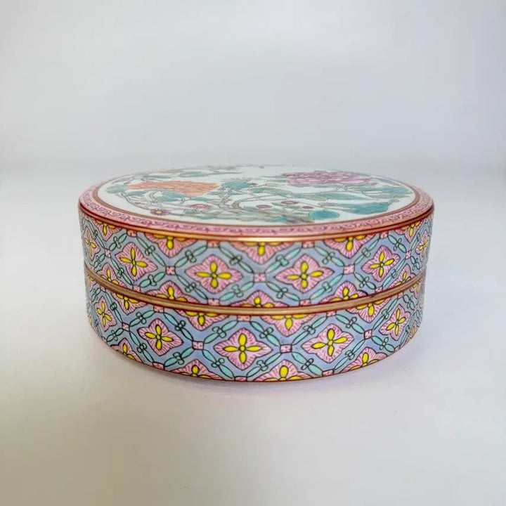 [BUNJANG] Enamel Cloisonné Ware "Flower and Bird" Motif Box / 분채법랑 화조문 합