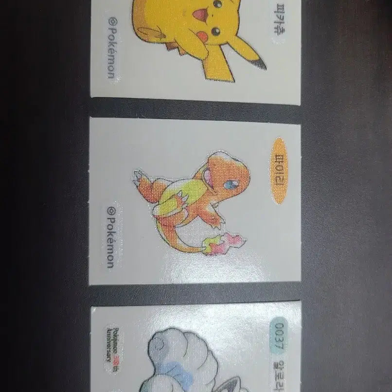 [BUNJANG] Pokemon Stickers Bundle Set / 포켓몬 띠부씰 (피카츄, 파이리, 알로라 식스테일) 일괄 판매