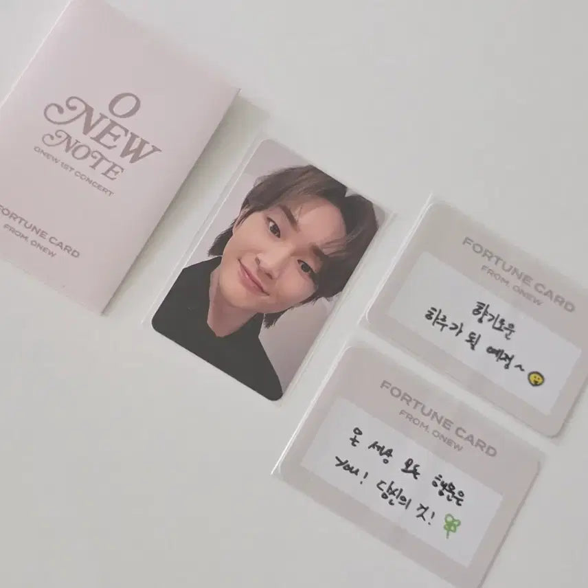 [BUNJANG] Onew Onew Note Fortune Card Bundle Set / (3장 일괄) 온유 오뉴노트 포춘카드