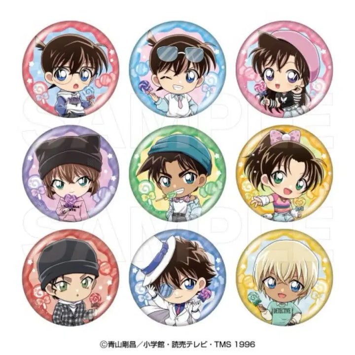 [BUNJANG] Detective Conan Lollipop Limited Edition Random Badge &amp; Keyring Set / 명탐정코난 롤리팝 랜덤 뱃지&amp;키링