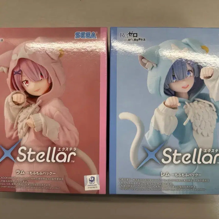 [BUNJANG] Sega Re:Zero Moofu Moofu Rem &amp; Ram Cat Figure Set / 세가 리제로 모후모후 고양이 렘 람 피규어 세트