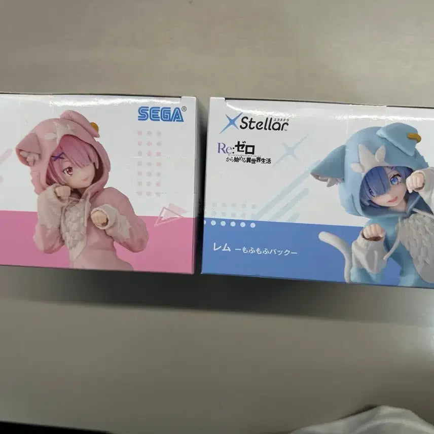 [BUNJANG] Sega Re:Zero Moofu Moofu Rem &amp; Ram Cat Figure Set / 세가 리제로 고양이 렘 람 피규어 세트