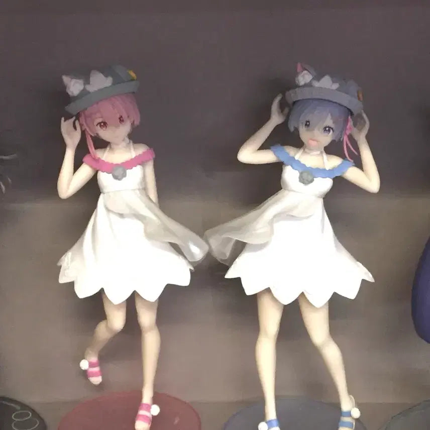 [BUNJANG] Re:Zero Ram &amp; Rem Luminasta Summer Beach Biyojo Figure Bundle Set / (일괄)리제로 람 렘 루미나스타 여름날 해변 미소녀 피규어