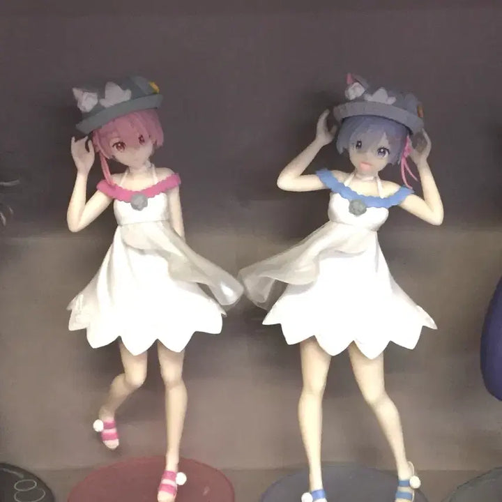 [BUNJANG] Re:Zero Ram &amp; Rem Luminasta Summer Beach Biyojo Figure Bundle Set / (일괄)리제로 람 렘 루미나스타 여름날 해변 미소녀 피규어