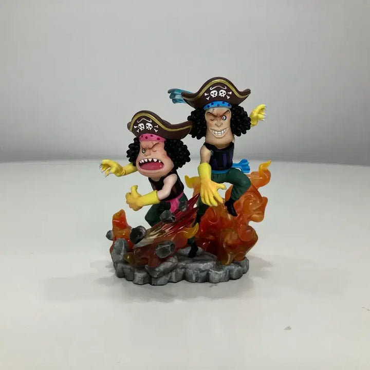 [BUNJANG] One Piece World Collectable Figure Resin G5 Whitebeard Pirates Decal Ban Brothers Figure (Unsealed) / [개봉] 원피스 월콜 레진 G5 흰수염 해적단 디칼반 형제 피규어