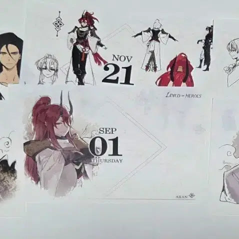 [BUNJANG] Lord of Heroes Dongbangjo Biryuian Aran Paper Goods Bundle Set / 로드오브히어로즈 로오히 동방조 비류이안아란 지류굿즈 일괄 판매합니다