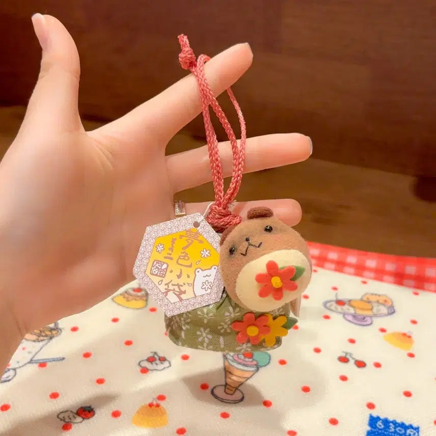 [BUNJANG] Vintage Sinada Raccoon Doll Pouch Keyring / 고전 시나다 너구리 인형 파우치 키링