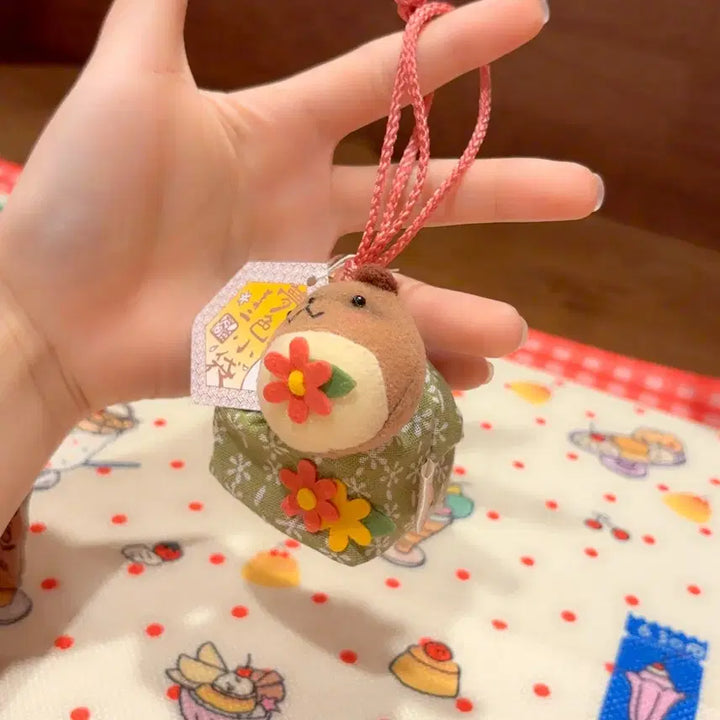[BUNJANG] Vintage Sinada Raccoon Doll Pouch Keyring / 고전 시나다 너구리 인형 파우치 키링
