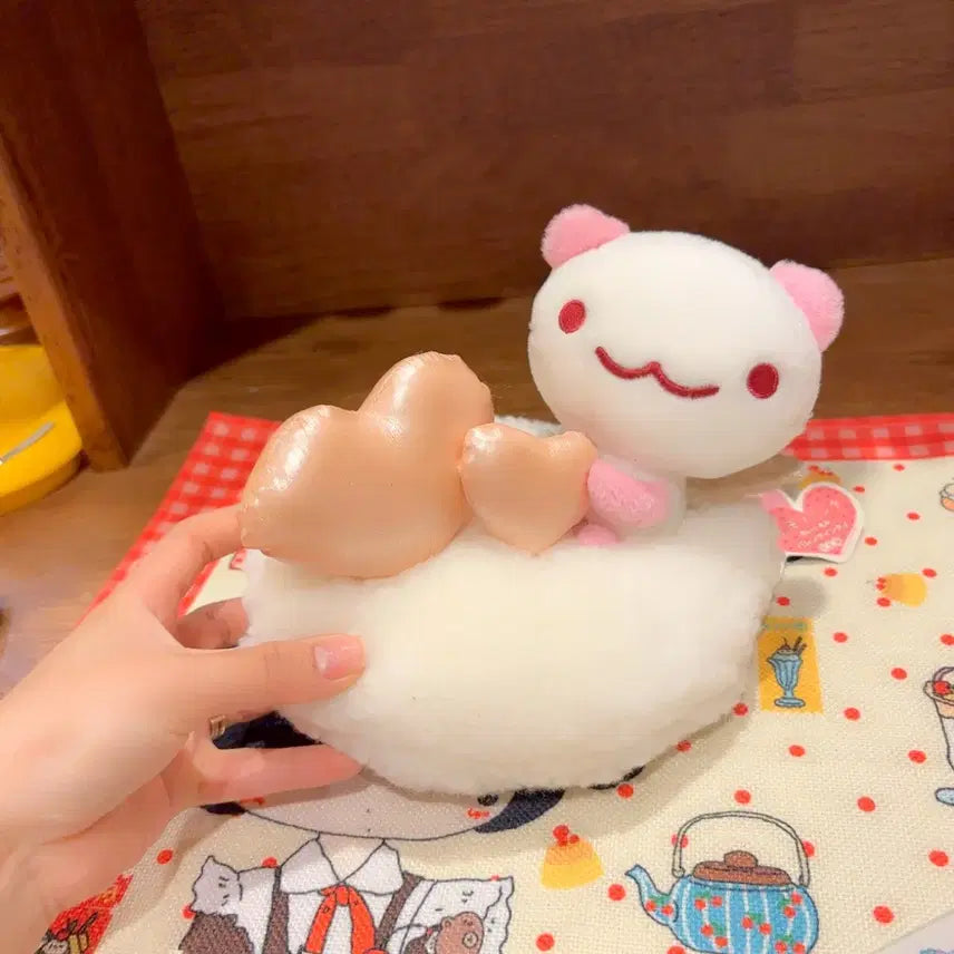 [BUNJANG] San-X Momo Panda Peach Angel Plush Toy / 고전 산엑스 모모판다 복숭아 팬더 하트 천사 인형