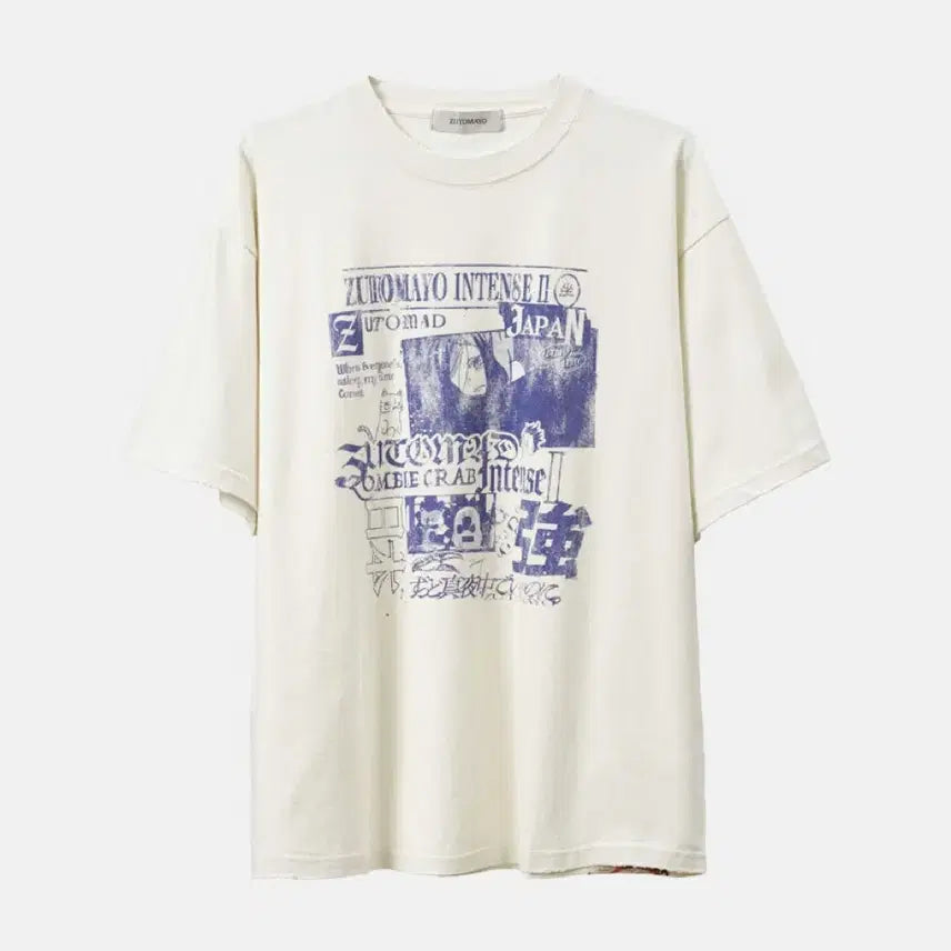 [BUNJANG] Zutto Mayoi Intense Tour Goods White T-Shirt (L Size) / 즛토마요 인텐스투어 굿즈 화이트 티셔츠 L 사이즈 판매