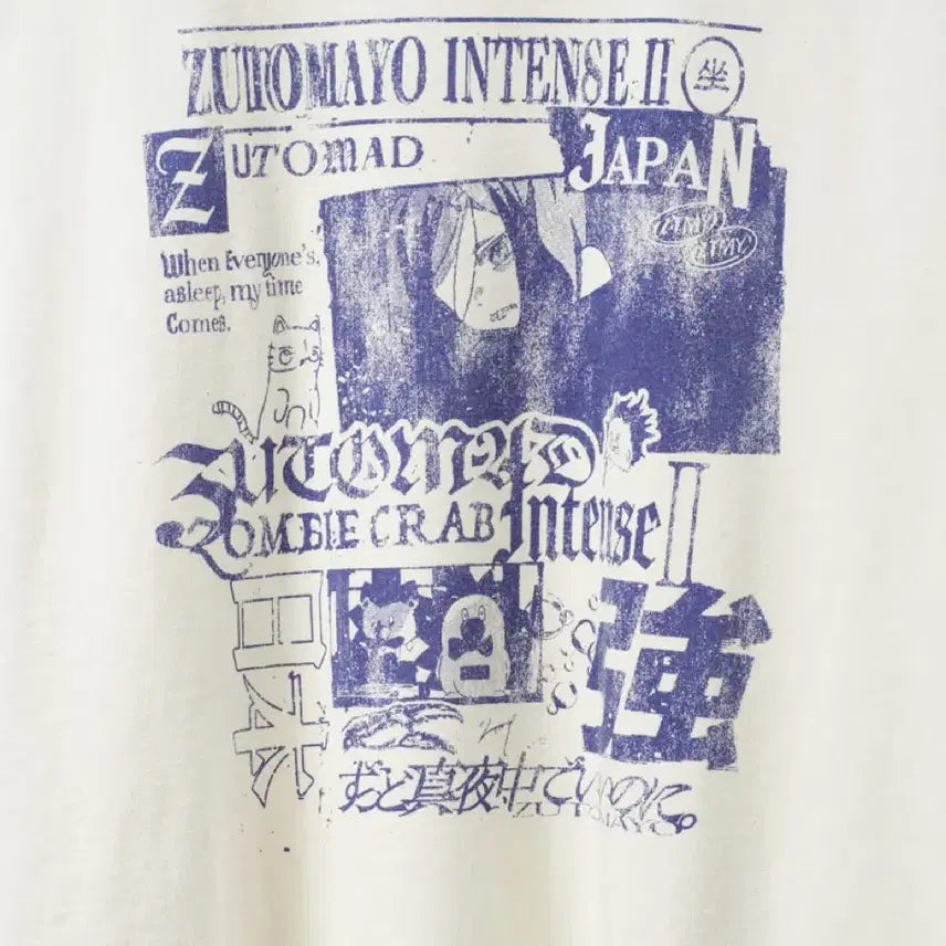 [BUNJANG] Zutto Mayoi Intense Tour Goods White T-Shirt (L Size) / 즛토마요 인텐스투어 굿즈 화이트 티셔츠 L 사이즈 판매