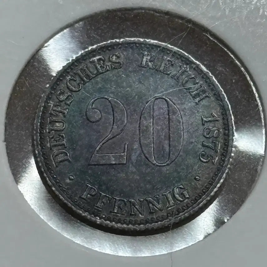 [BUNJANG] 1875 German Empire 20 Pfennig Silver Coin / 1875년 독일제국 20페니히 아름다운 토닝은화