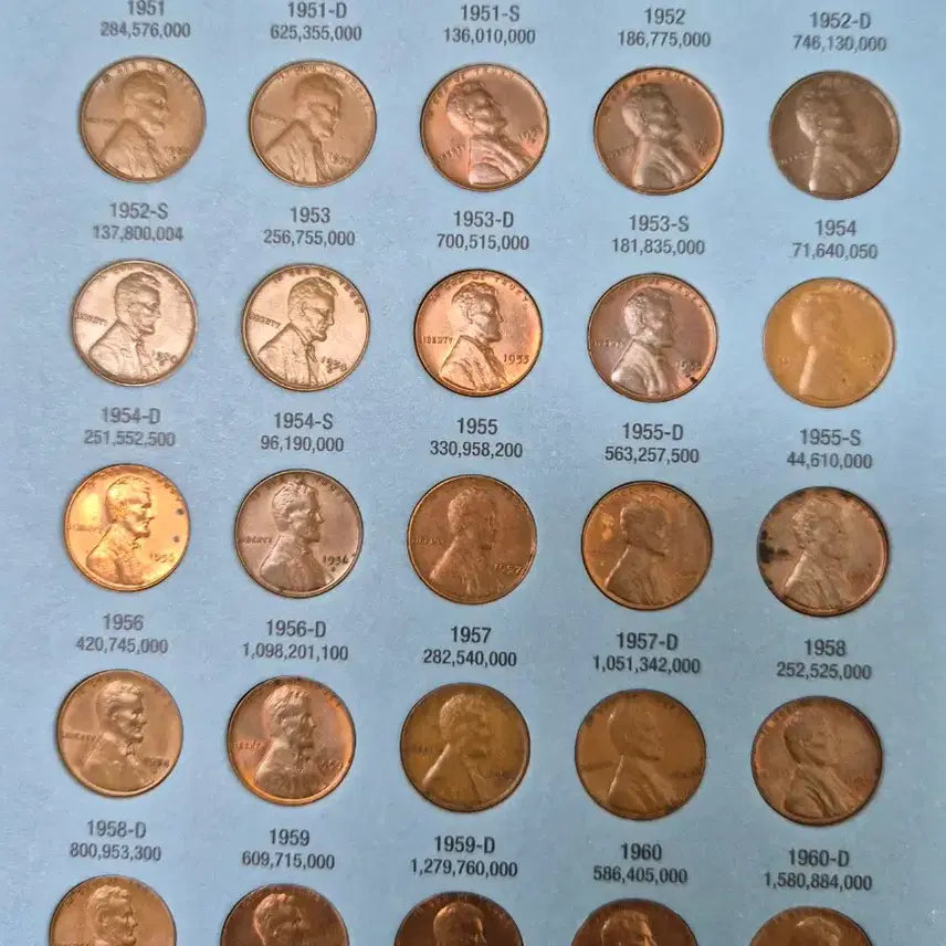 [BUNJANG] Whitman Lincoln Cent Coin Collecting Album No. 2 (1941-1974) / 휘트먼 링컨 센트 동전 수집 앨범 1941-1974 No.2