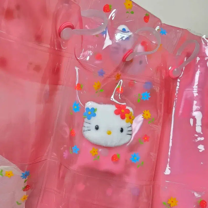 [BUNJANG] Sanrio Classic Kitty Flower Kitty PVC Wall Pocket Organizer / 고전키티 꽃키티 인형 pvc 월포켓 벽수납