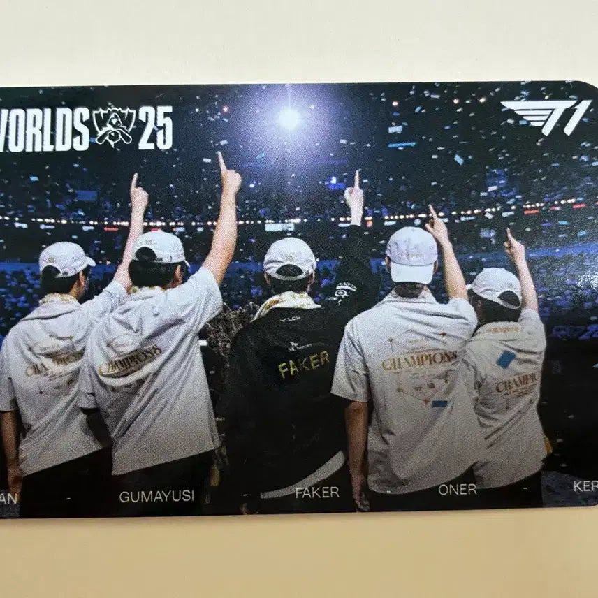 [BUNJANG] T1 Worlds 25 Champion Card (Dorran, Gumayusi, Faker, Oner, Keria) / T1 월즈25 챔피언 카드 (도란, 구마유시, 페이커, 오너, 케리아)