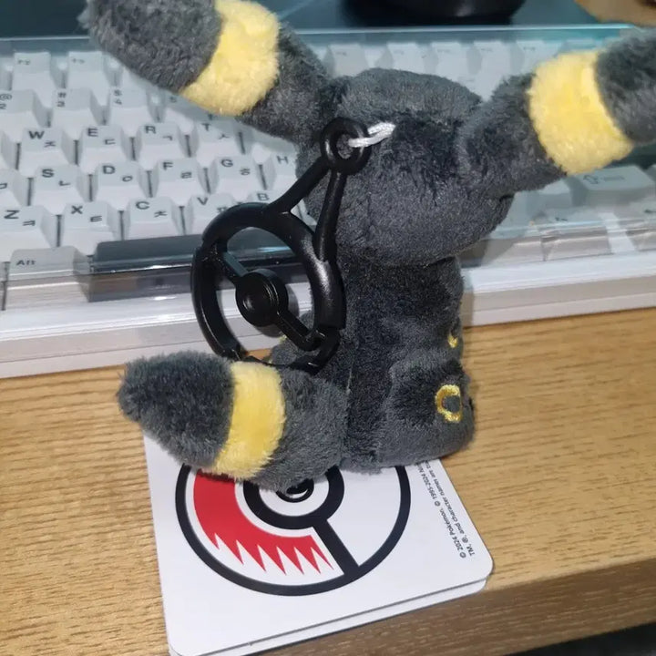 [BUNJANG] Pokemon Umbreon Carabiner Mascot Plush Keychain / 포켓몬 블래키 카라비너 마스코트 인형 키링