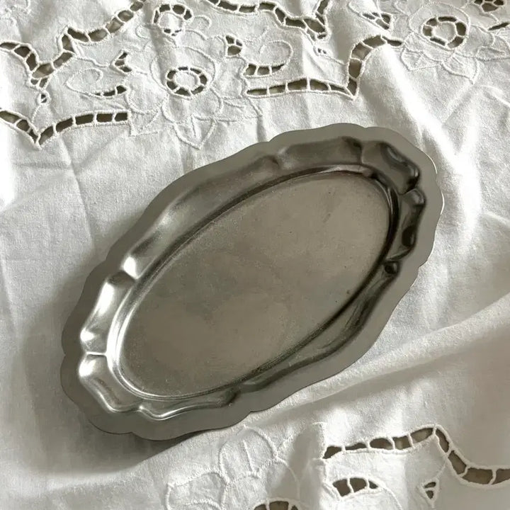 [BUNJANG] French INOX Vintage Oval Tray / 프랑스 이녹스 빈티지 트레이
