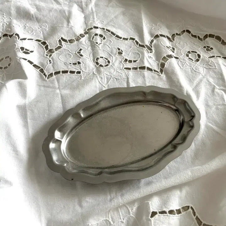 [BUNJANG] French INOX Vintage Oval Tray / 프랑스 이녹스 빈티지 트레이