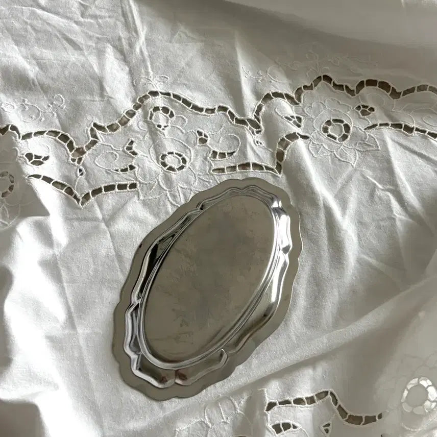 [BUNJANG] French INOX Vintage Oval Tray / 프랑스 이녹스 빈티지 트레이